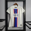CAMISA FEMININA DO PARIS SAINT GERMAN 23/24 BRANCO E AZUL