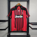 CAMISA RETRÔ DO MILAN 07/08 VERMELHO E PRETO